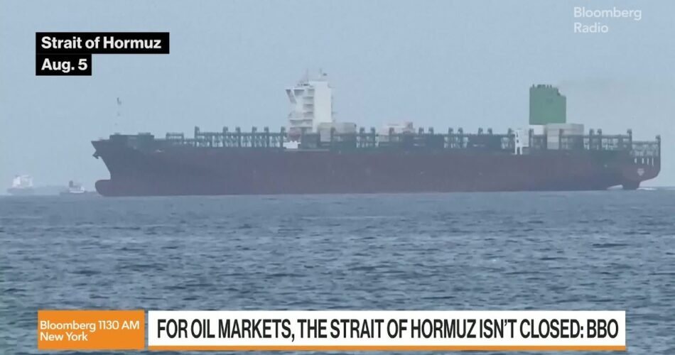 For Oil Markets, the Strait of Hormuz Isn’t Closed Says Blas