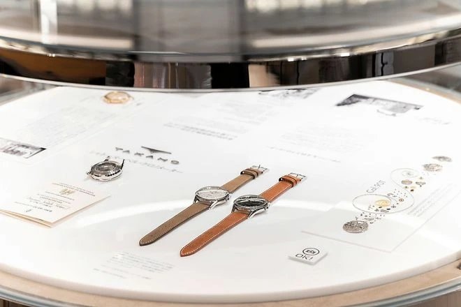 Takano, Otsuka Lotec watches on display at Isetan store in Tokyo