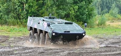 Patria demonstrates remote operation of Patria AMV armoured vehicle from Tokyo to Finland