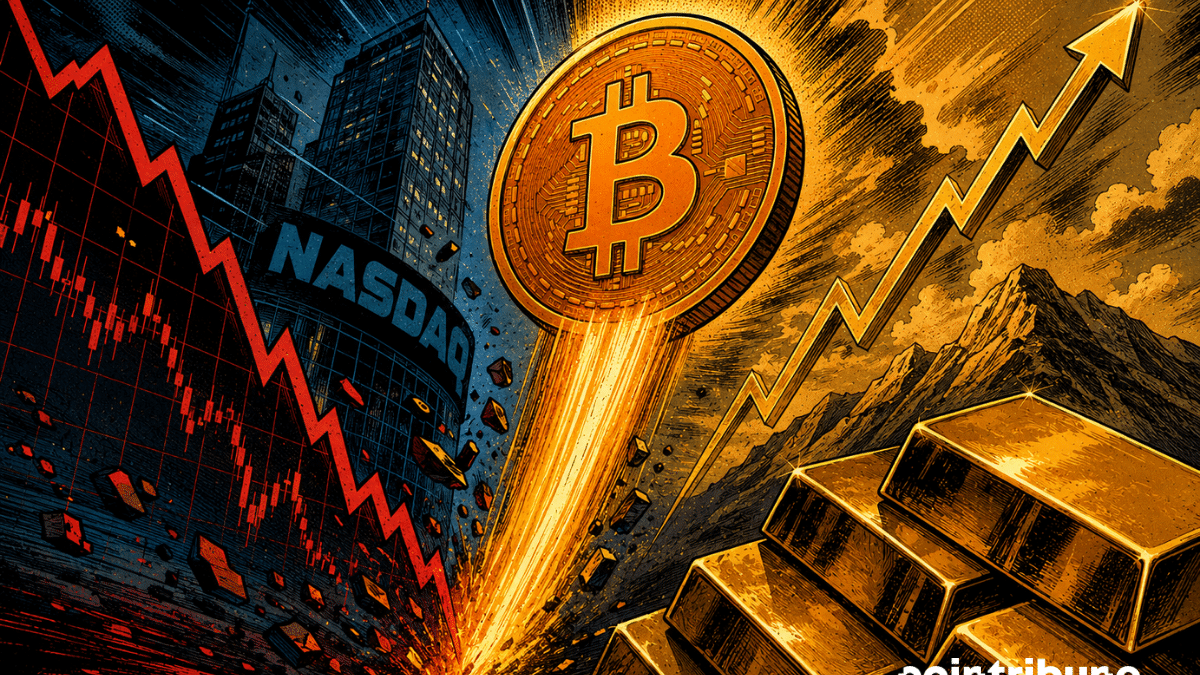 Bitcoin Pulls Away from Tech Stocks and Slides Closer to Gold