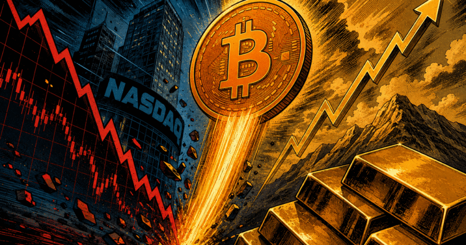 Bitcoin Pulls Away from Tech Stocks and Slides Closer to Gold