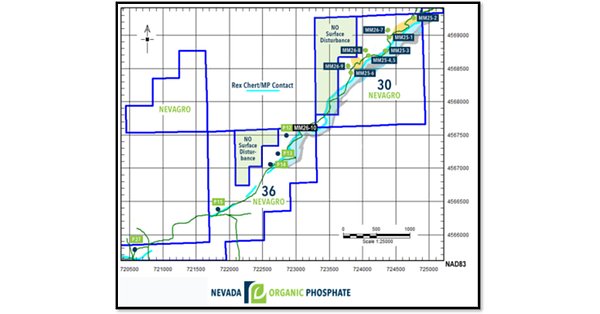 Nevada Organic Phosphate Announces Encouraging Assay Results From Hole MM26‑10 at Murdock Mountain
