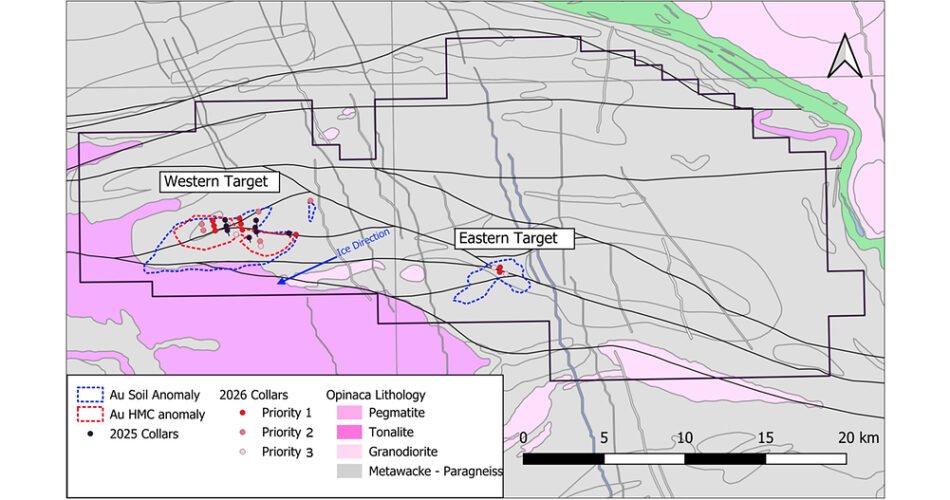 TARGA COMMENCES DRILL PROGRAM AT OPINACA GOLD PROJECT, QUEBEC