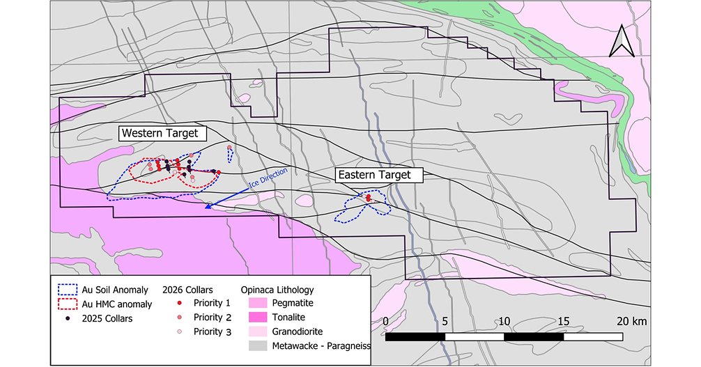 TARGA COMMENCES DRILL PROGRAM AT OPINACA GOLD PROJECT, QUEBEC