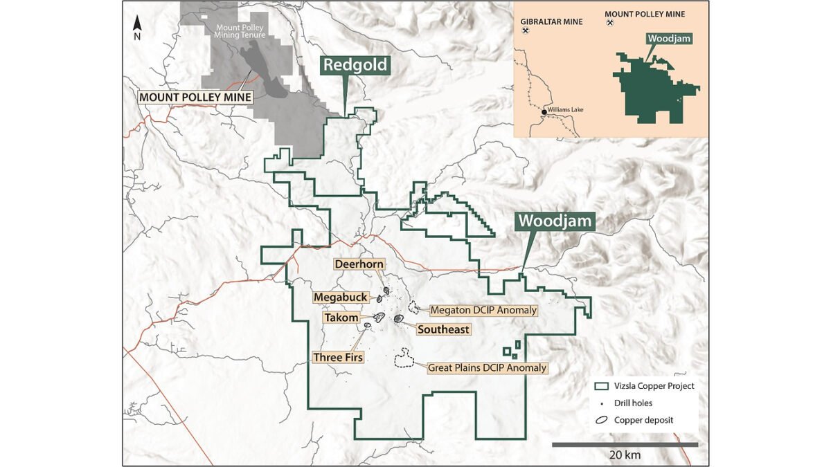 VIZSLA COPPER DRILLS 48.5 METERS OF 3.32% COPPER WITHIN 266.0 METERS OF 0.97% COPPER AT THE DEERHORN DEPOSIT, WOODJAM PROJECT, CENTRAL BRITISH COLUMBIA