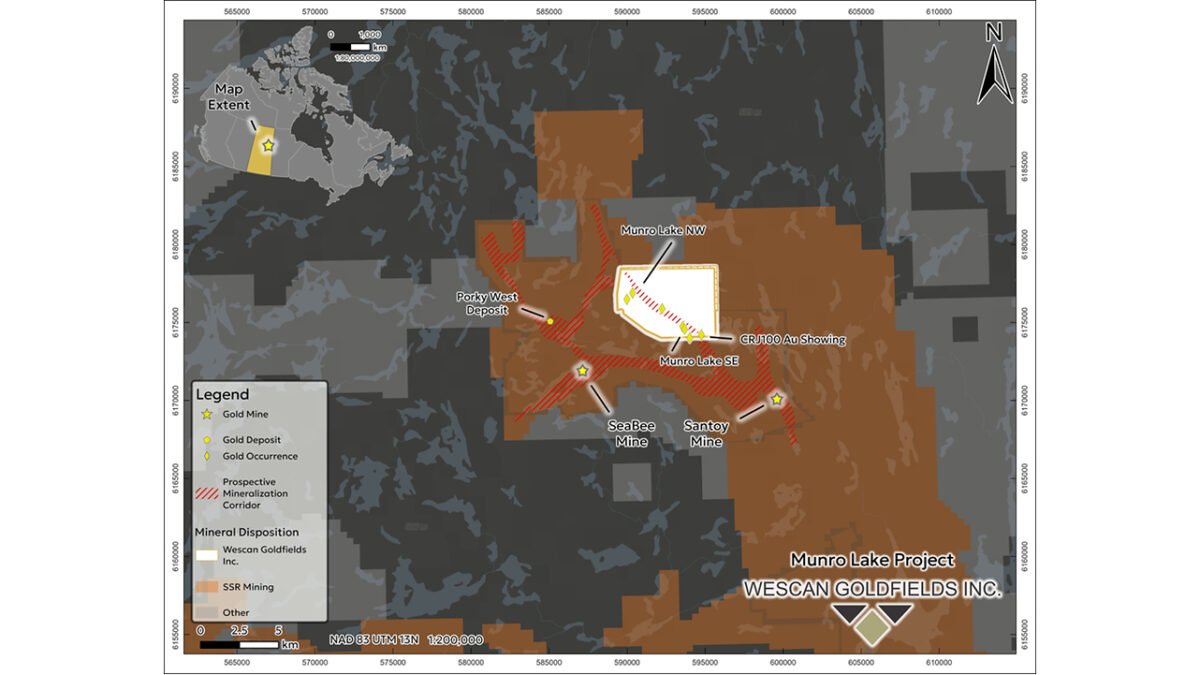 WESCAN GOLDFIELDS COMMENCES CAMP MOBILIZATION FOR 2026 DIAMOND DRILLING PROGRAM AT MUNRO LAKE PROJECT