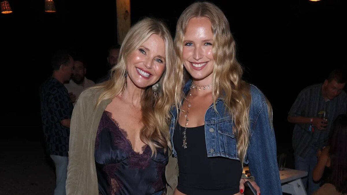 Christie Brinkley and Sailor Brinkley Cook twin in denim at John Mayer’s show in New York