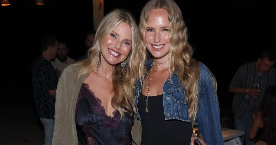 Christie Brinkley and Sailor Brinkley Cook twin in denim at John Mayer’s show in New York
