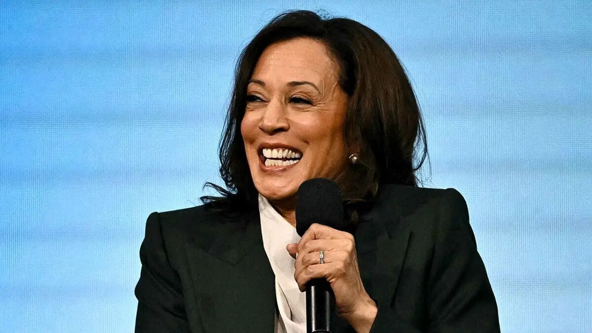 Kamala Harris mocked for using Trump’s ‘too big to rig’ midterm cry