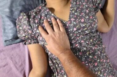 My stepfather caught me watching porn and touched my hairy pussy